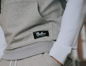 Carlson Clothing Logo On Grey Hoodie