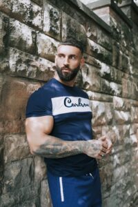 Carlson Classic T-shirt In Navy With White Panel
