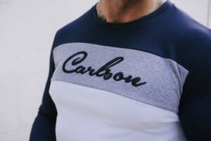 Jumper Navy With Grey Panel