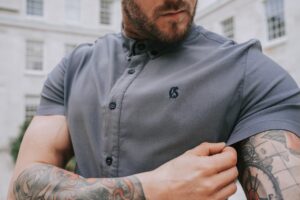 Stretch Shirt Charcoal Grey