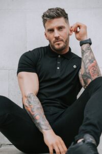 Premium Stretch Short Sleeve Polo Shirt Black