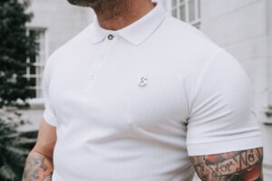 Stretch Short Sleeve Polo Shirt White